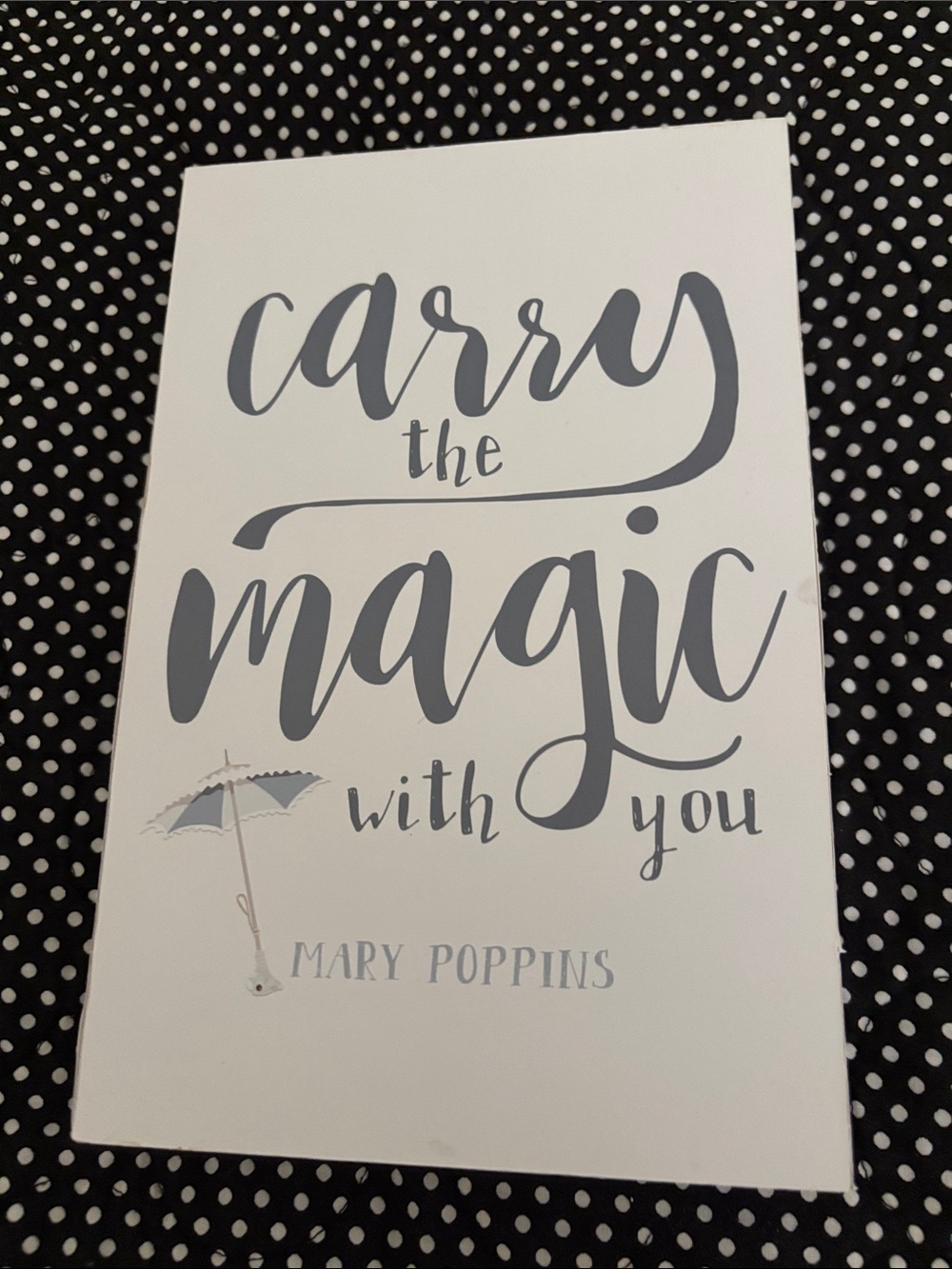 Disney Mary Poppins Carry The Magic Wood Sign Wall Art